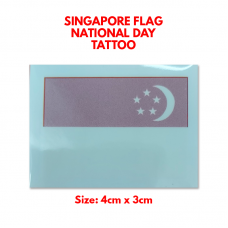Singapore Flag Temporary Tattoo