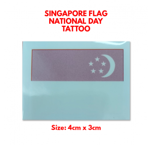 Singapore Flag Temporary Tattoo